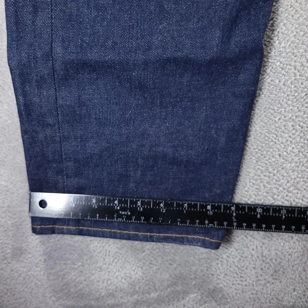 Levis 501 Jeans Mens 36x32 Blue Regular Straight Dark Wash Button Fly Stretch